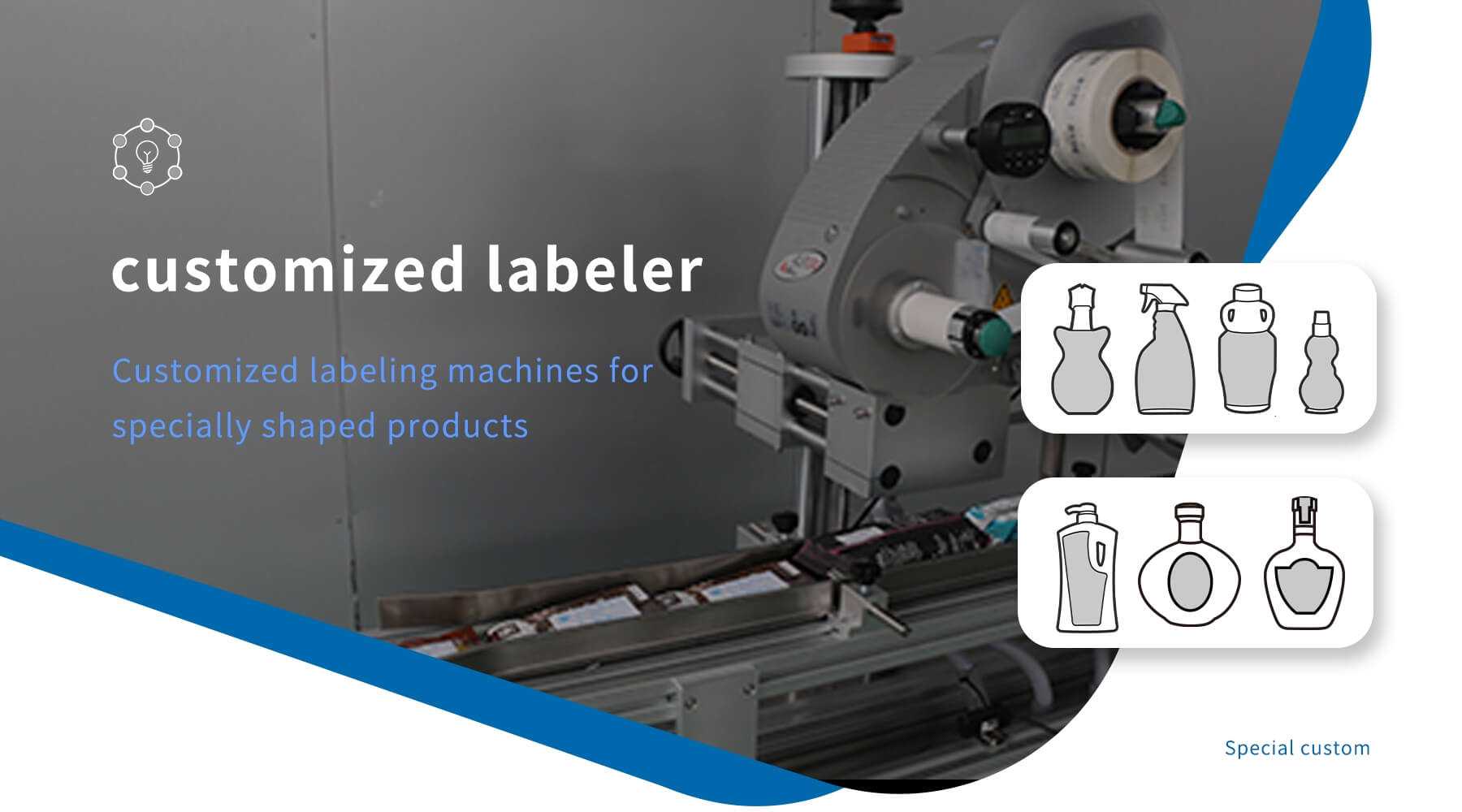 customized labeling machine for unique shape