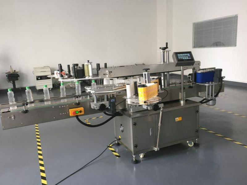 Front and back labeling machine