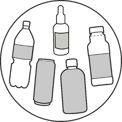 round bottle containers