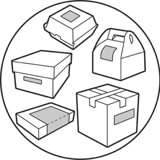 Box labeling containers