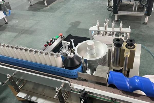 LMS wine labeling conveyor