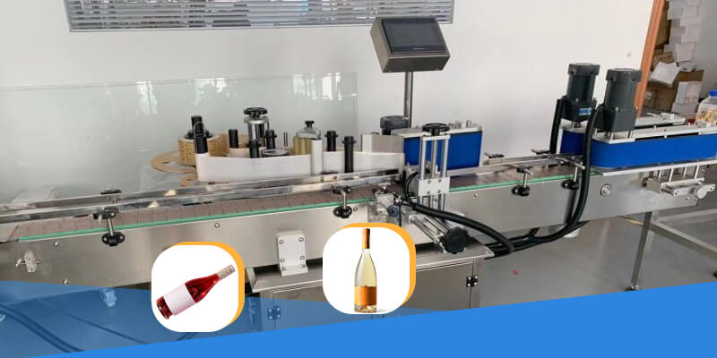 wine bottle labeling machine